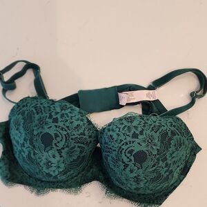 Victoria's Secret Deep Green Lace Bra